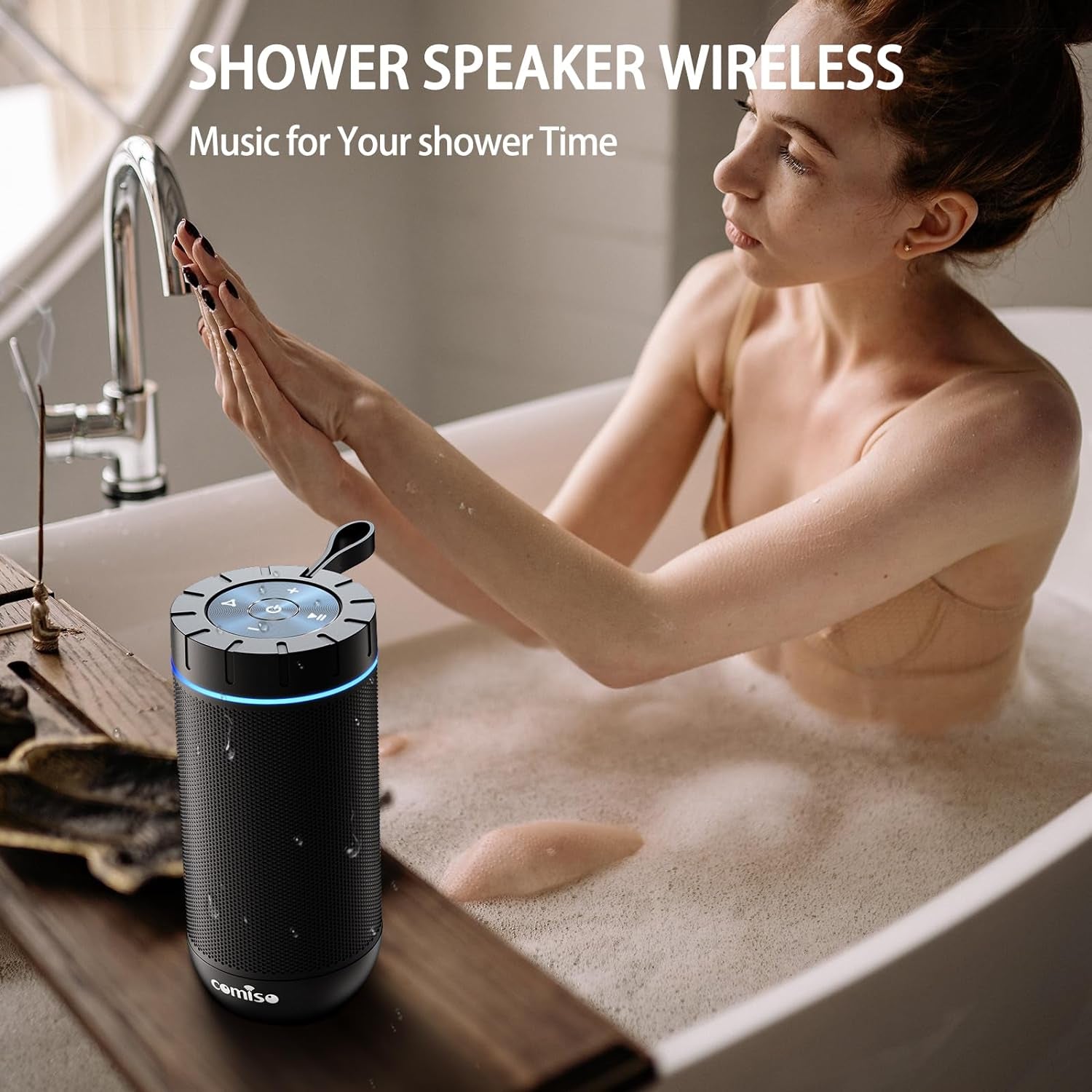Bluetooth Speaker, IP65 Waterproof Portable Speaker