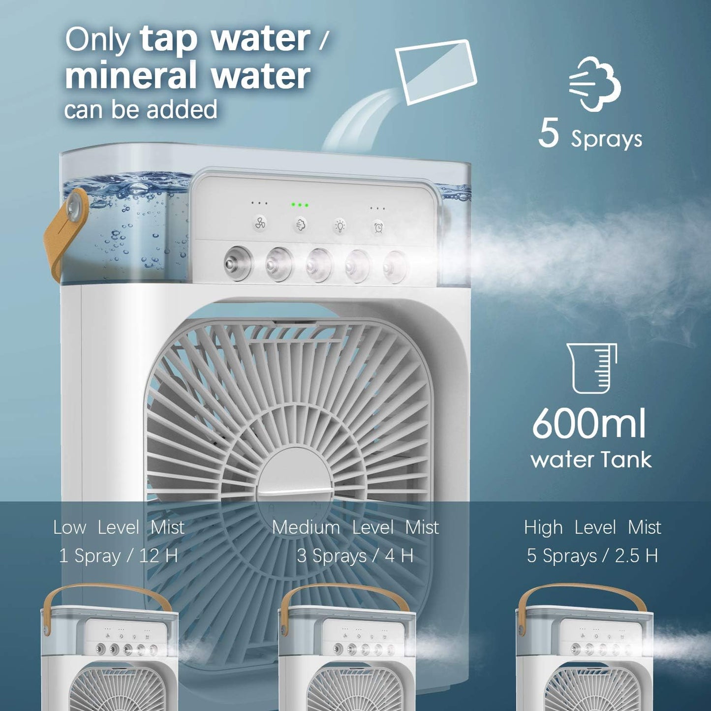 ArticMist™ 3-in-1 Mini Icy Air Cooler
